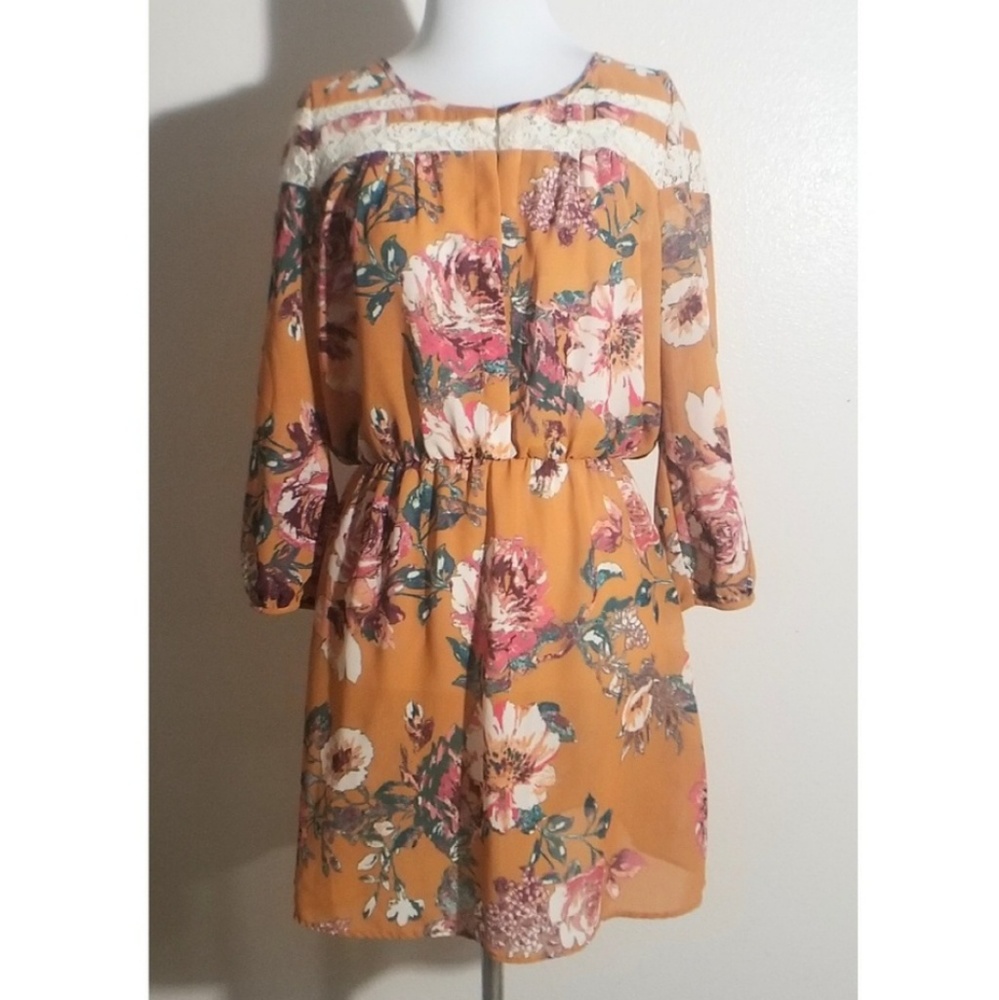 Eyeshadow Yellow Floral Boho Dress